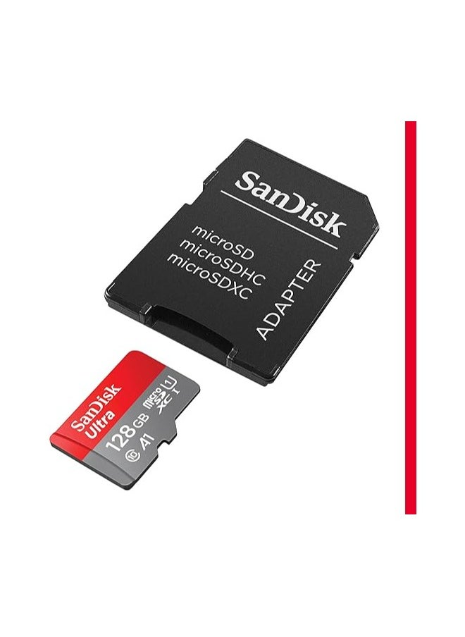 Ultra microSDXC card + SD adapter up to 140 MB/s with A1 App Performance UHS-I Class 10 U1 128 GB