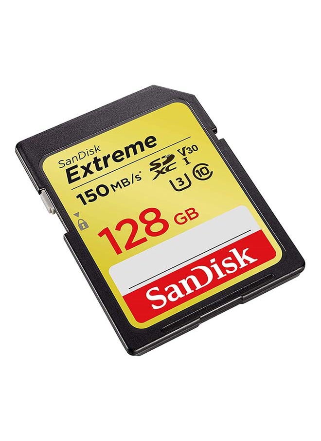 Extreme SDXC Memory Card up to 150MB/s, UHS-I, Class 10, U3, V30 128.0 GB