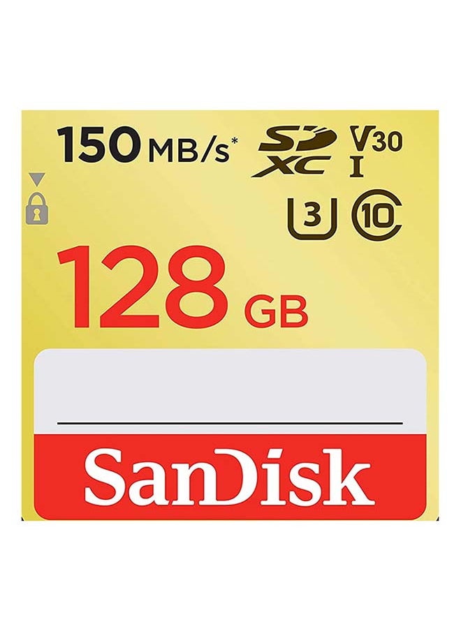 Extreme SDXC Memory Card up to 150MB/s, UHS-I, Class 10, U3, V30 128.0 GB