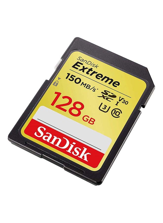 Extreme SDXC Memory Card up to 150MB/s, UHS-I, Class 10, U3, V30 128.0 GB