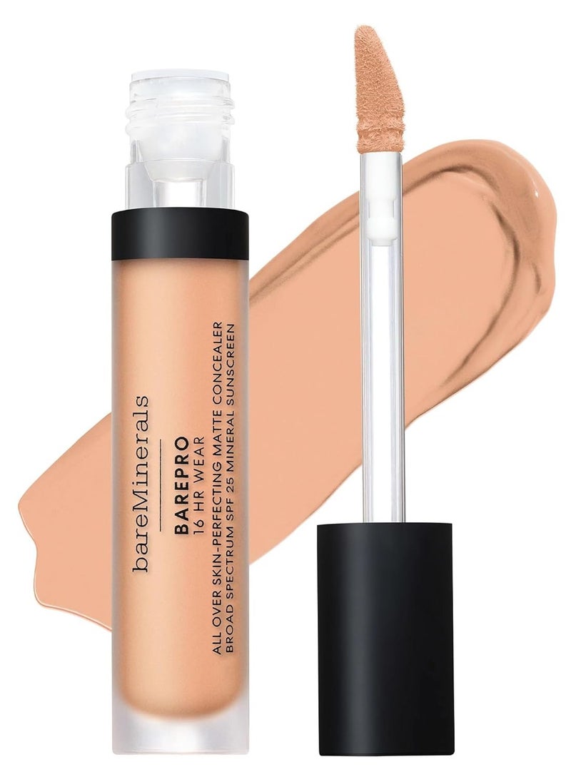 bareMinerals BAREPRO 16HR All Over Skin-Perfecting Natural Matte Concealer Mineral SPF 25 with Niacinamide, Conceals Dark Spots, Blemishes + Dark Circles Under Eyes, Safe for Sensitive Skin, Vegan