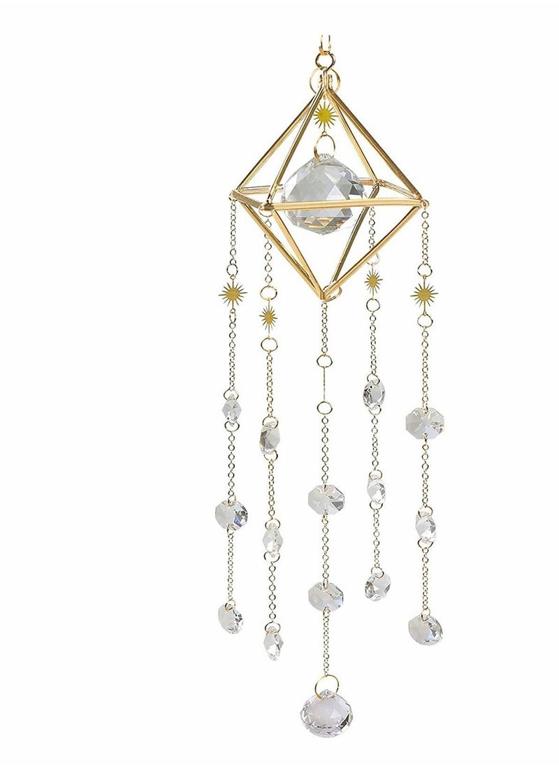 Sun Catchers with Crystals, Reflect Sunlight & Cast Rainbow Prisms Everywhere, Hanging Crystal Suncatcher for Window, for Window Ornament Home Garden Decor, Ornament for Garden Car Wedding