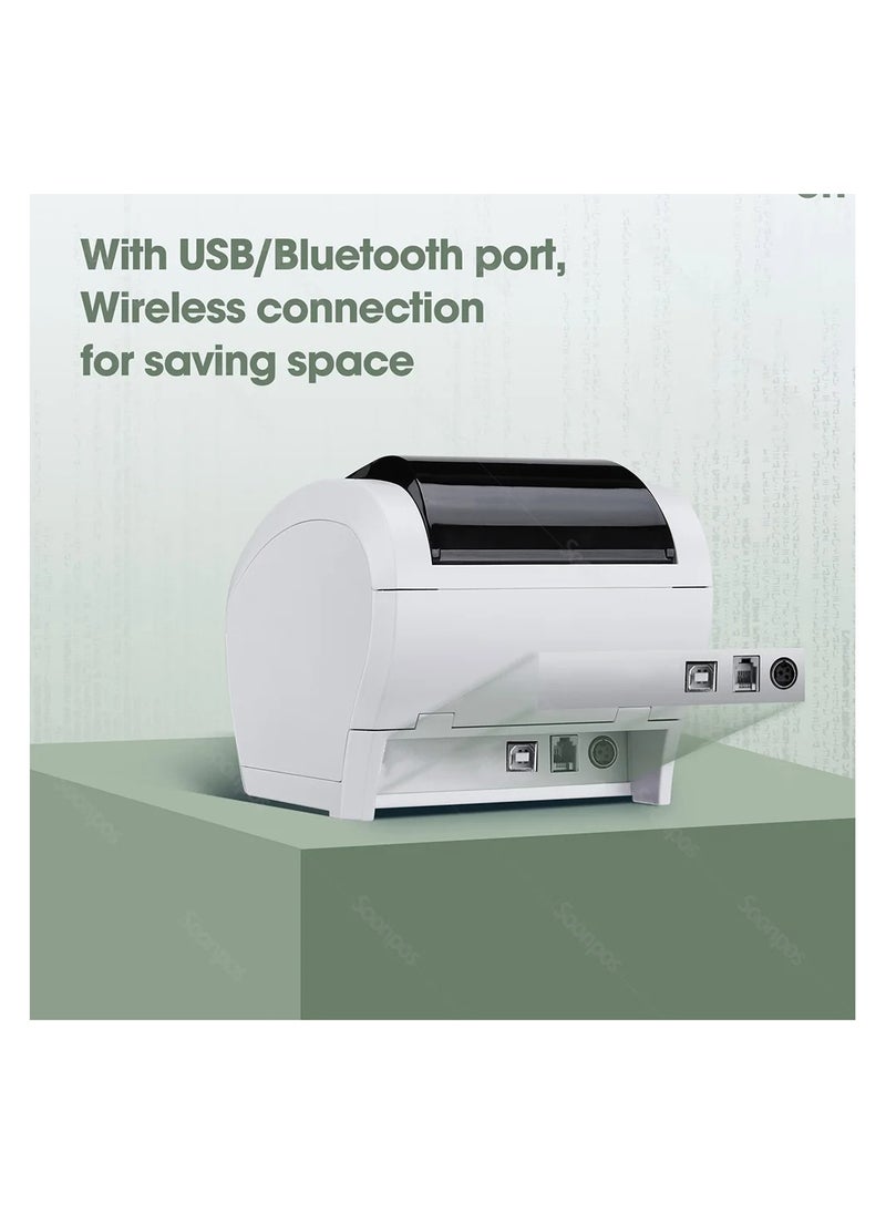 Bluetooth Thermal Receipt POS Printer 58mm and 80mm with Auto Cutter and USB LAN Ethernet Connectivity for Kitchen and Retail Printing