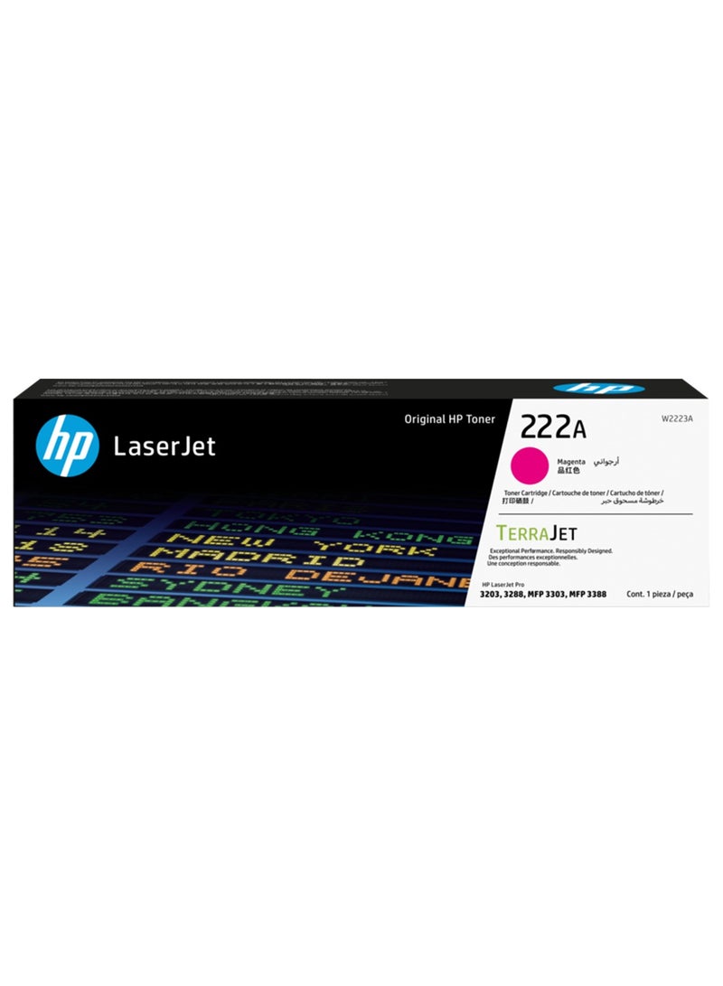 Original Toner Cartridge 222A  [ W2220A/W2221A/W2222A/W2223A] For  Use With LaserJet Pro 3203, 3288, MFP 3303, MFP 3388 Printer Series Black/Cyan/Yellow/Magenta