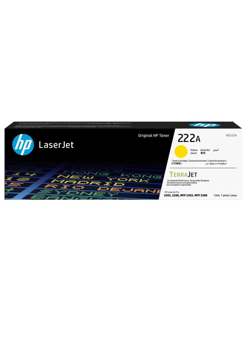 Original Toner Cartridge 222A  [ W2220A/W2221A/W2222A/W2223A] For  Use With LaserJet Pro 3203, 3288, MFP 3303, MFP 3388 Printer Series Black/Cyan/Yellow/Magenta