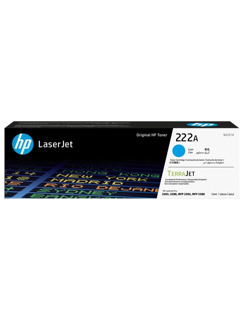 Original Toner Cartridge 222A  [ W2220A/W2221A/W2222A/W2223A] For  Use With LaserJet Pro 3203, 3288, MFP 3303, MFP 3388 Printer Series Black/Cyan/Yellow/Magenta