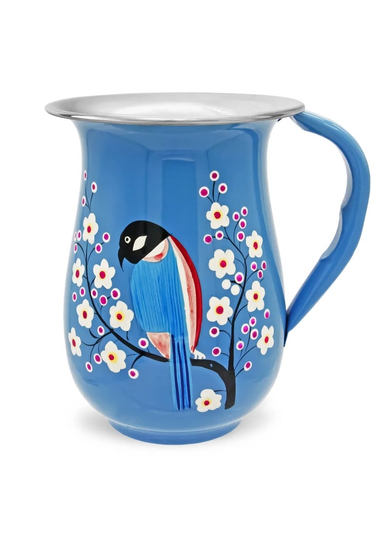 Bird Pitcher - Hand-Painted Enamel Stainless Steel Pitcher (1500 cc)