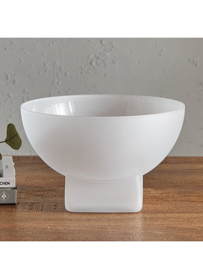 Lemont Frosted Glass Decorative Bowl 28 x 17 x 28 cm