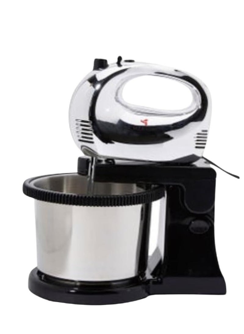 MEBASHI Stand Bowl Mixer, 3 L Capacity, Stainless Steel, 5 Speeds with Turbo, 250W (ME-SBM1005SS)