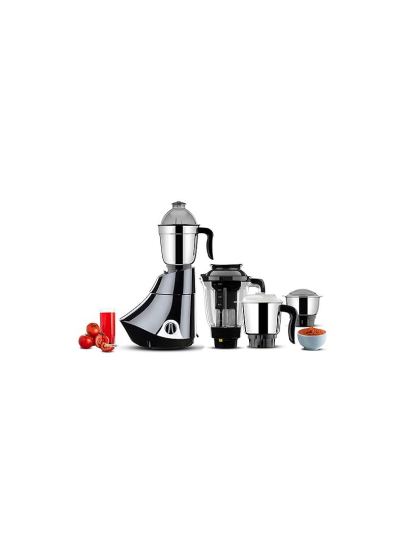 Butterfly Smart 750 Watts Mixer Grinder with 4 Jars | 3 Stainless Steel Multipurpose Jars & 1 Juicer Jar | ABS Body | Heavy Duty Motor | 2 Years Manufacturer's Warranty | Grey