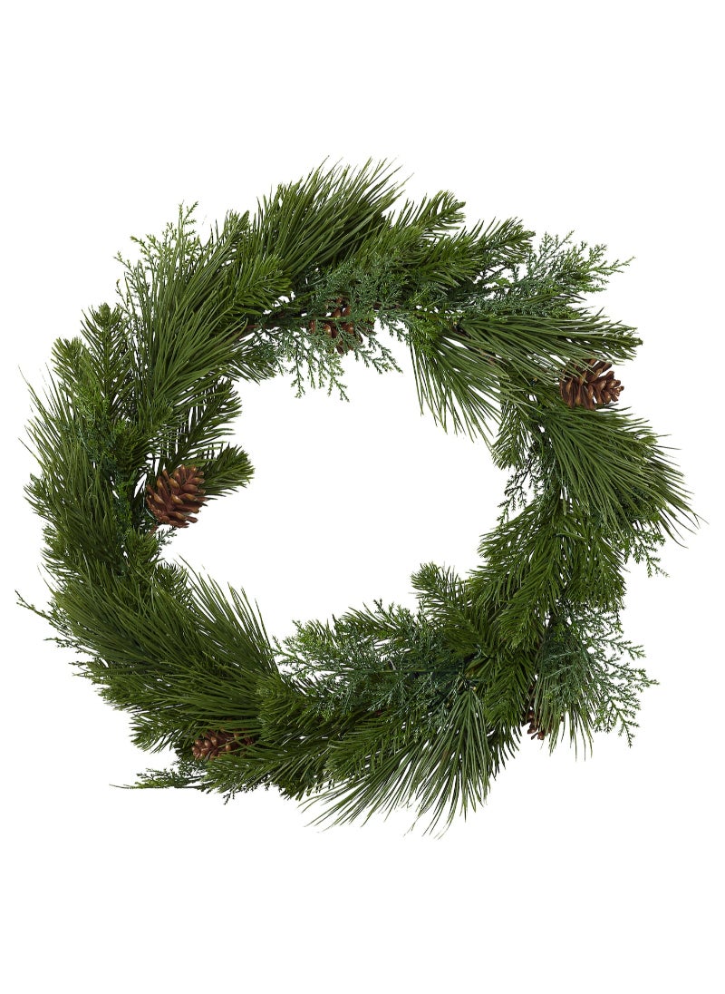 LED wreath battery operated artificial 45 cm