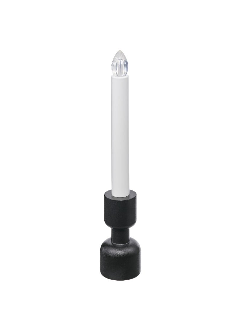 LED candle holder battery operated black 28 cm