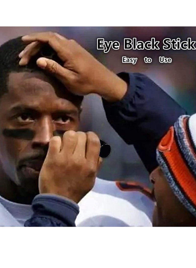 Go Ho Eye Black Stick for Sports,Easy to Color Black Face Paint Stick,Waterproof Eye Black Baseball Gifts,Softball/Football Accessories,Black Lipstick&Face Body Paint for Halloween Makeup