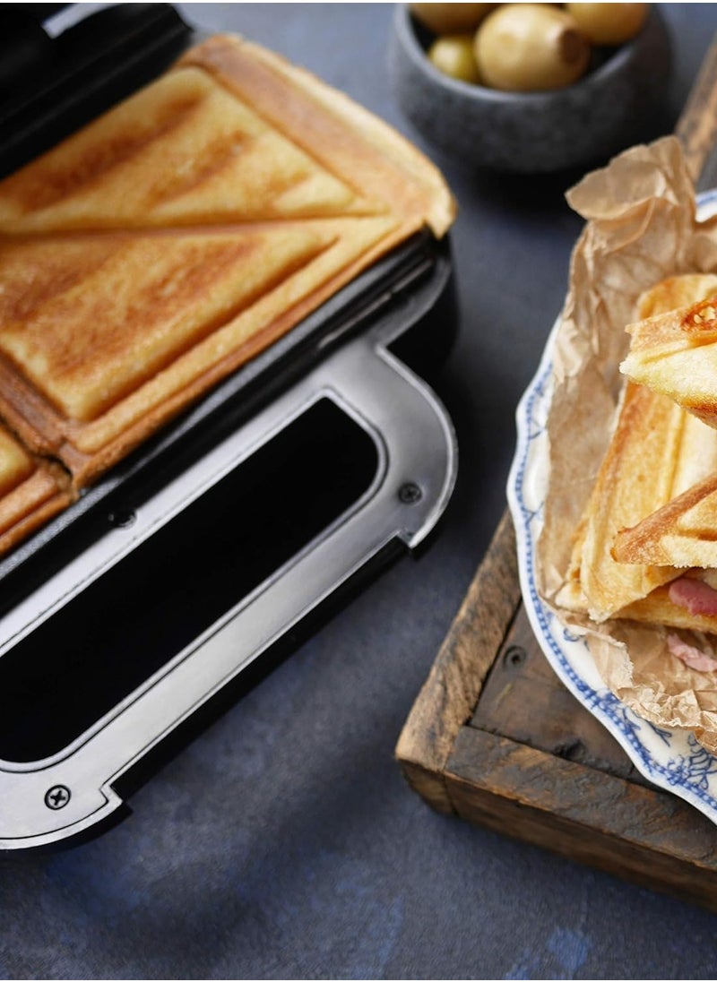 Ultimate Sandwich Maker with Extra Deep Plates, Non-Stick & Removable, Versatile Waffle Maker