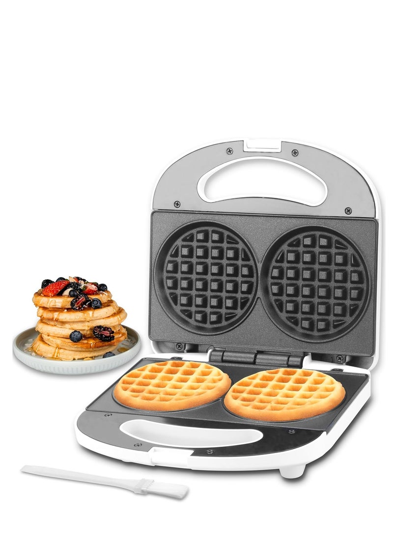 SugarWhisk Double Mini Waffle Maker & Chaffle Iron, 2 x 4-Inch Non-Stick Plates for Waffles, Keto & More