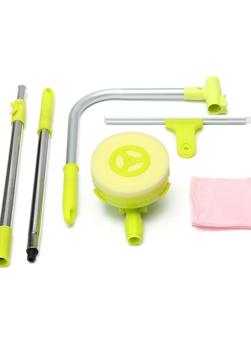 Telescopic Window Cleaner Double Faced Glass Cleaning Kit Extending Wash Head with Pole, Squeegees and Sponges