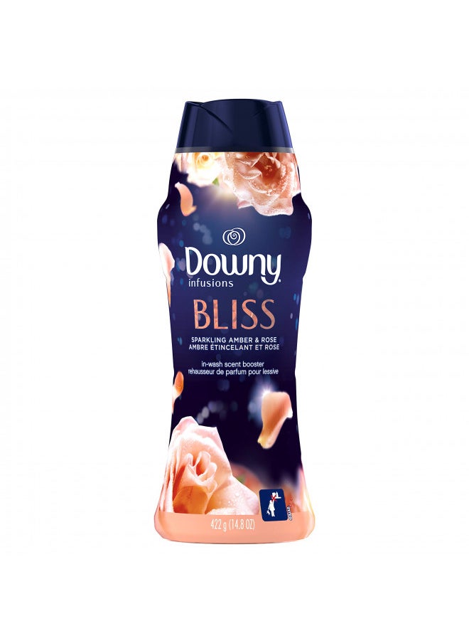 Downy Infusions in-Wash Scent Booster Beads, Bliss, Sparkling Amber & Rose, 14.8 oz