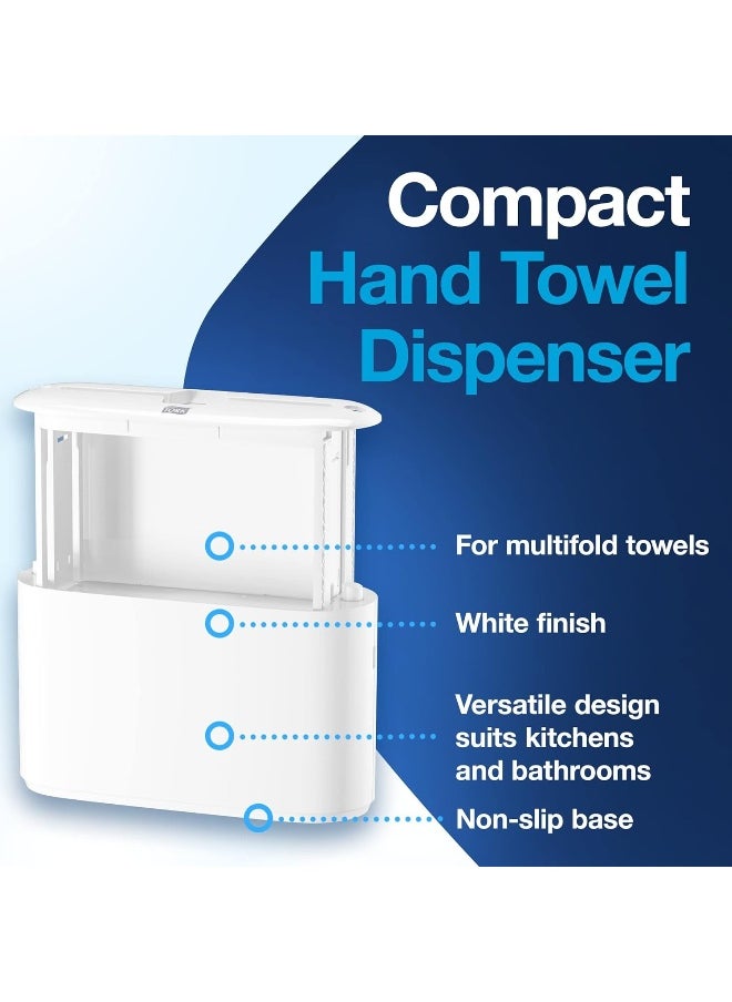 Xpress Countertop Multifold Hand Towel DispenserWhiteH2/H23One-At-A-Time DispensingElevation Design