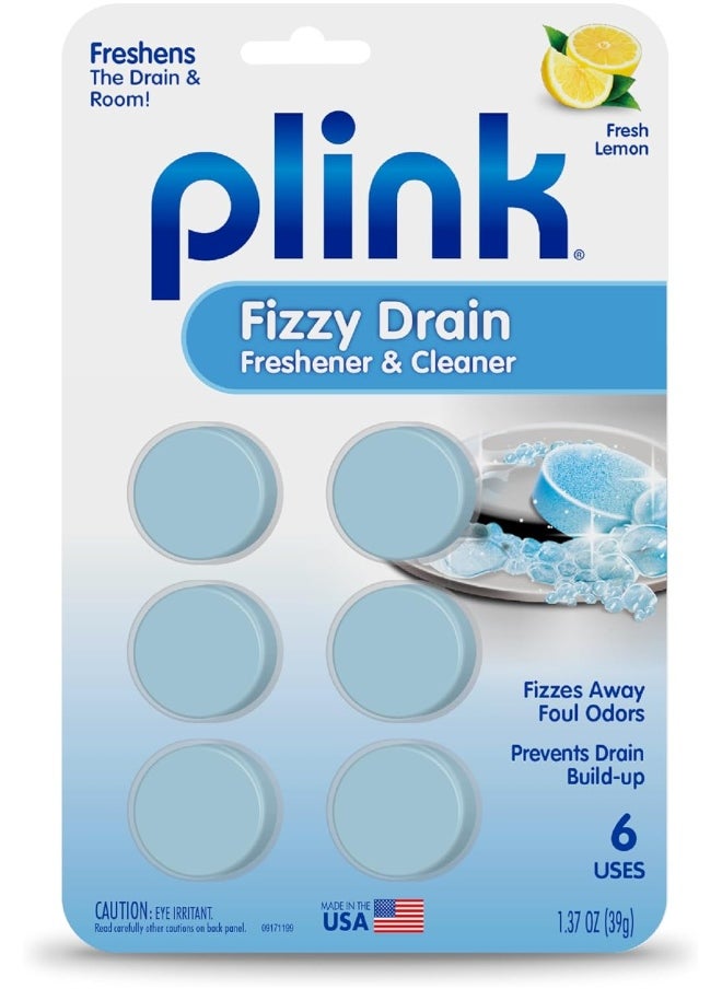 Fizzy Drain FreshenerPrevents Buildup And Maintains A Clear DrainRemoves Drain OdorLemon Scent6 Tablets