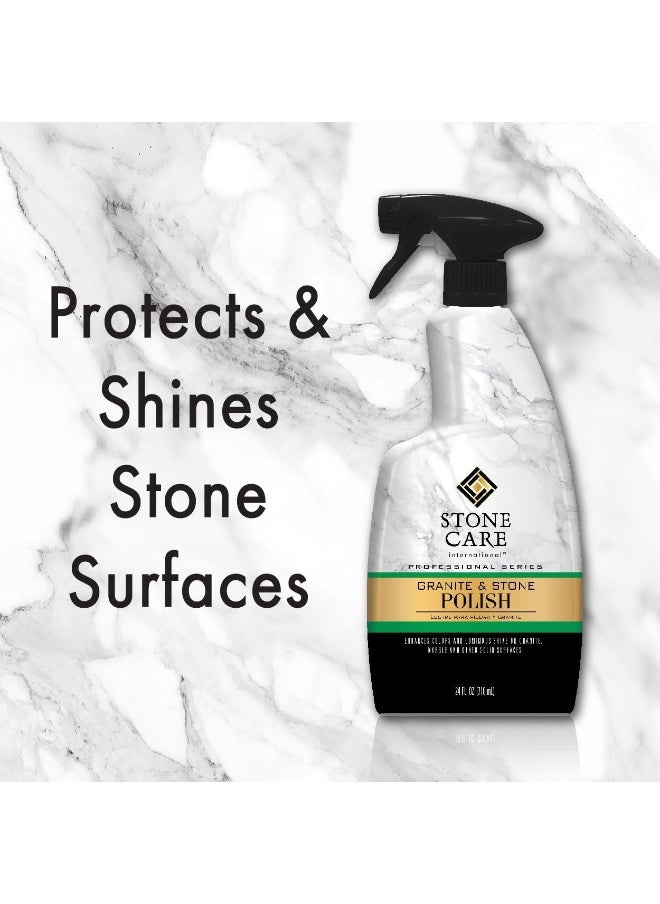 Stone Care International Granite Stone Cleaner and Polish Combo for Granite Marble Soapstone Quartz Quartzite Slate Limestone Corian Laminate Tile Countertop