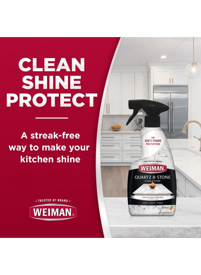 Weiman Quartz Countertop Cleaner and Polish (2 Pack) Clean and Shine Your Quartz Countertops Islands and Stone Surfaces with Ultra Violet Protection