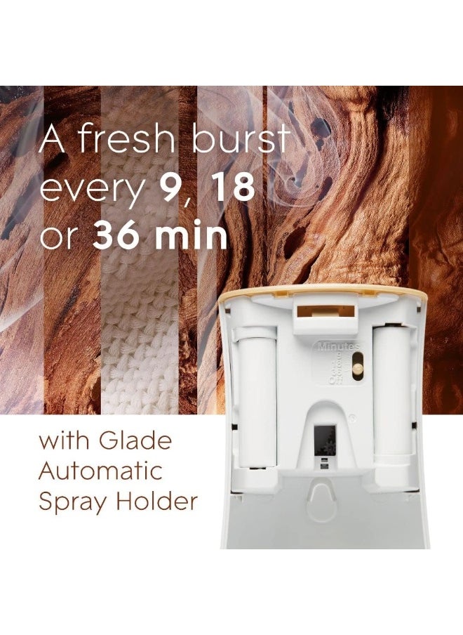 Glade Automatic Spray Refill, Air Freshener for Home and Bathroom, Cashmere Woods, 6.2 Oz, 3 Count