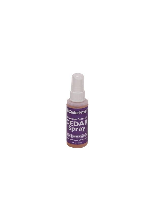 Household Essentials CedarFresh 84802 Cedar Power Spray with Lavender Essence Scent | Protects Closets | Restores Scent to Cedar Wood Accessories | 2 fl. oz. , Purple