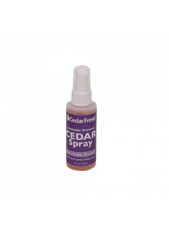 Household Essentials CedarFresh 84802 Cedar Power Spray with Lavender Essence Scent | Protects Closets | Restores Scent to Cedar Wood Accessories | 2 fl. oz. , Purple