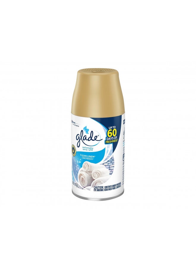 Glade Automatic Spray Refill and Holder Kit, Air Freshener for Home and Bathroom, Clean Linen, 6.2 Oz, 2 Count