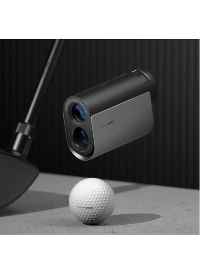 HOTO Golf Rangefinder with Slope, 1100-yard Range, 6X Magnification, Flag Lock, Silicone Eyepiece, Real-time Measurements, Magnetic Attachment, USB-C Charging, Ideal for Golf & Hunting Enthusiasts