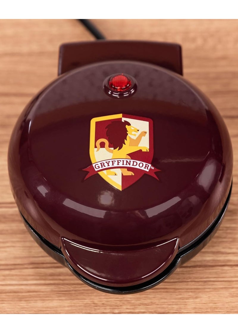 Harry Potter Gryffindor Mini Waffle Maker – Makes Gryffindor Crest Waffles – Fun Kitchen Appliance – Non-Stick, Compact and Easy to Use