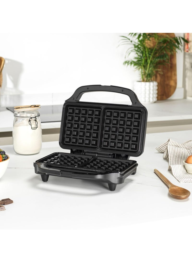 Double Waffle Maker – Non-Stick Dual Plates, 900W Belgian & American Waffles