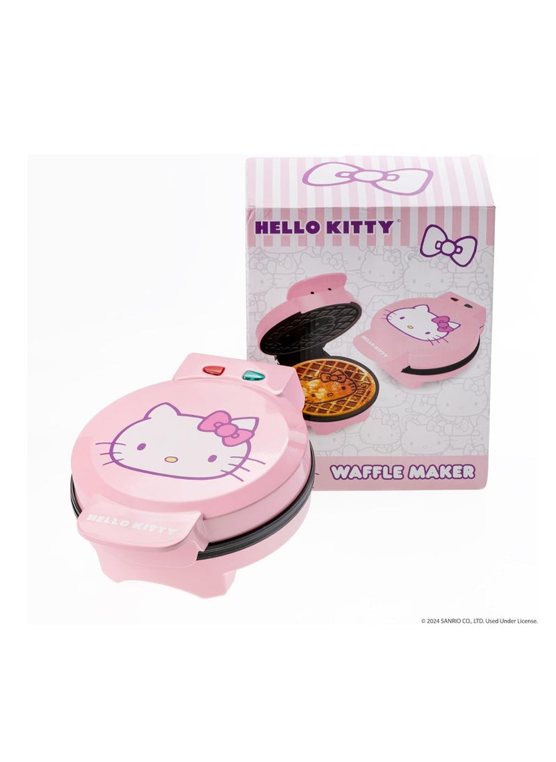 Hello Kitty Mini Waffle Maker – Makes Cute Shaped Waffles, Compact, Non-Stick, Easy to Clean, Dual Indicator Lights