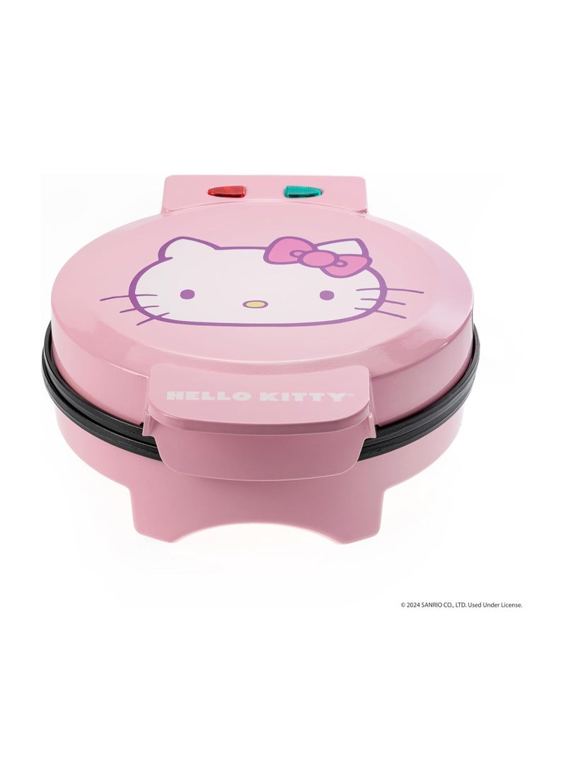 Hello Kitty Mini Waffle Maker – Makes Cute Shaped Waffles, Compact, Non-Stick, Easy to Clean, Dual Indicator Lights