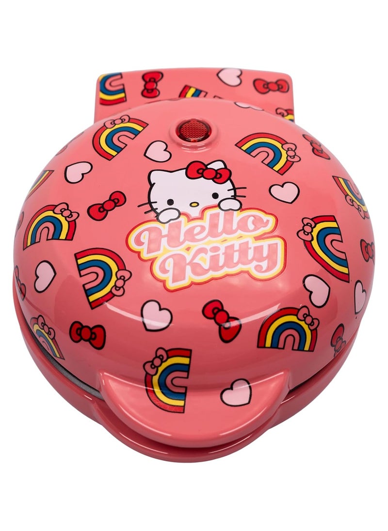 Hello Kitty Waffle Maker – Makes Adorable Waffles, Compact, Non-Stick Plates, Easy to Clean, Dual Indicator Lights