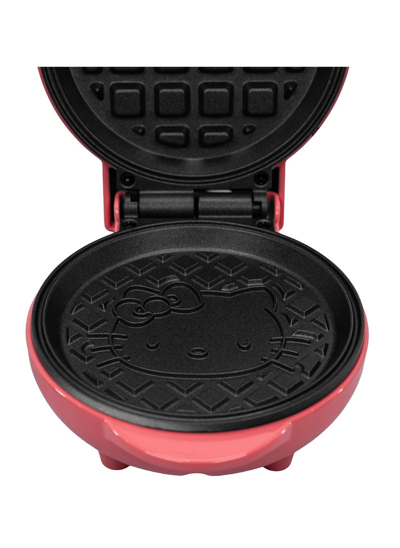 Hello Kitty Waffle Maker – Makes Adorable Waffles, Compact, Non-Stick Plates, Easy to Clean, Dual Indicator Lights