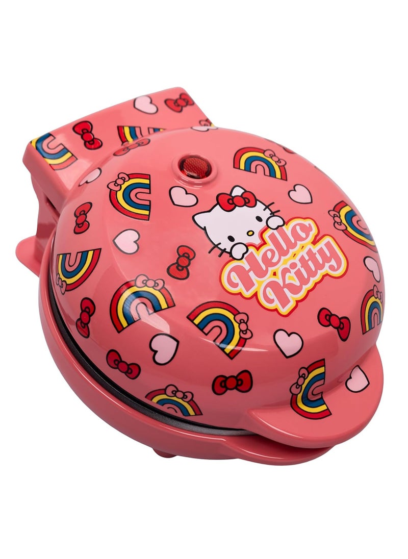 Hello Kitty Waffle Maker – Makes Adorable Waffles, Compact, Non-Stick Plates, Easy to Clean, Dual Indicator Lights