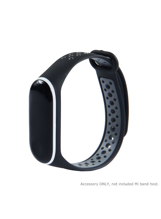 Replacement Watch Band For Xiaomi Mi Band 4 Black/Grey