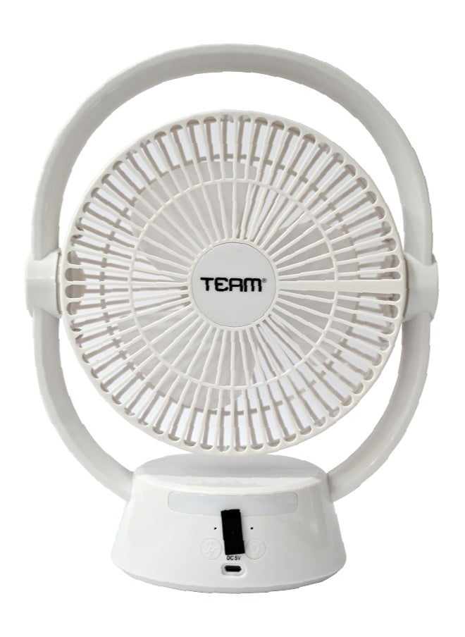 TEAM Rechargeable Fan | Long-Lasting Fan | Multifunctional | Compact Portable Fan.