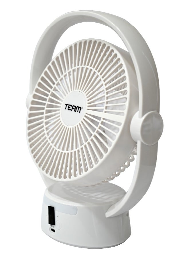 TEAM Rechargeable Fan | Long-Lasting Fan | Multifunctional | Compact Portable Fan.