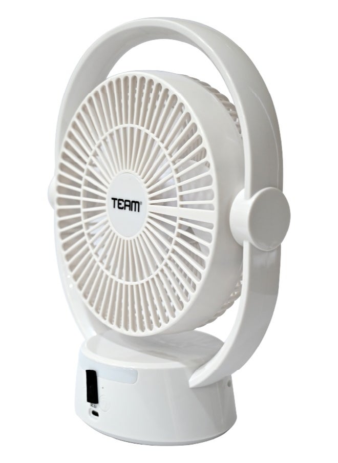 TEAM Rechargeable Fan | Long-Lasting Fan | Multifunctional | Compact Portable Fan.