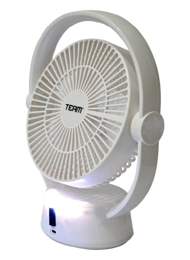 TEAM Rechargeable Fan | Long-Lasting Fan | Multifunctional | Compact Portable Fan.