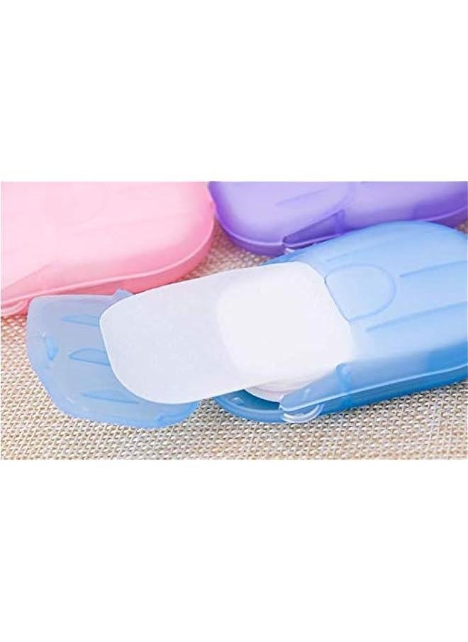 4 PCS Travel Disposable Soap Sheet Boxed Soap Paper Portable Hand Wash Sheet Small Soap Sheet Mini Soap Paper