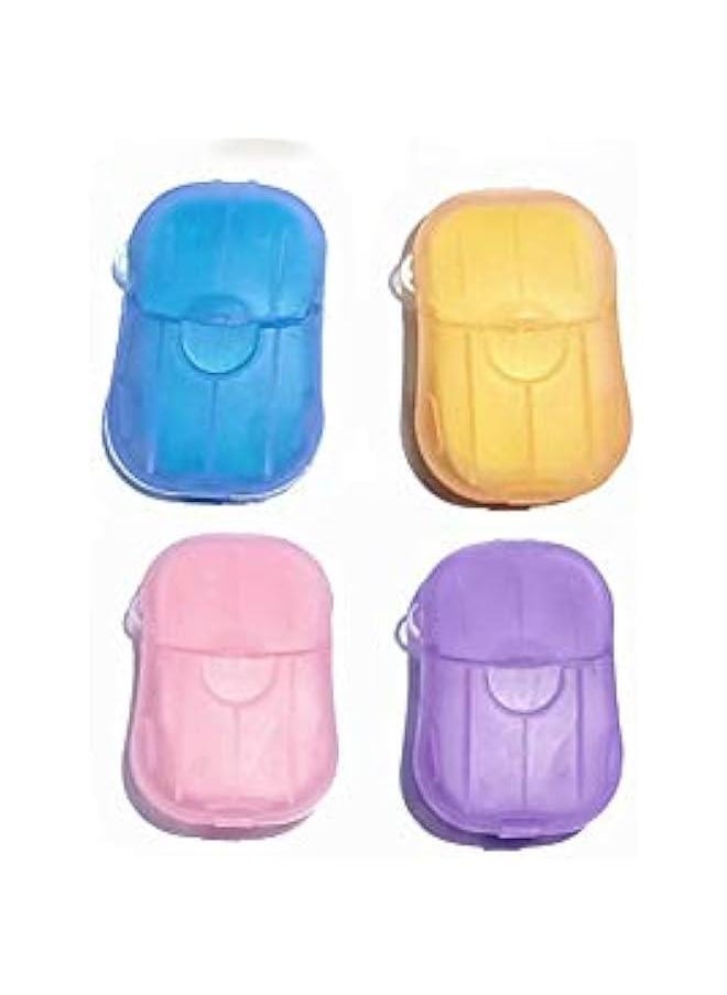 4 PCS Travel Disposable Soap Sheet Boxed Soap Paper Portable Hand Wash Sheet Small Soap Sheet Mini Soap Paper