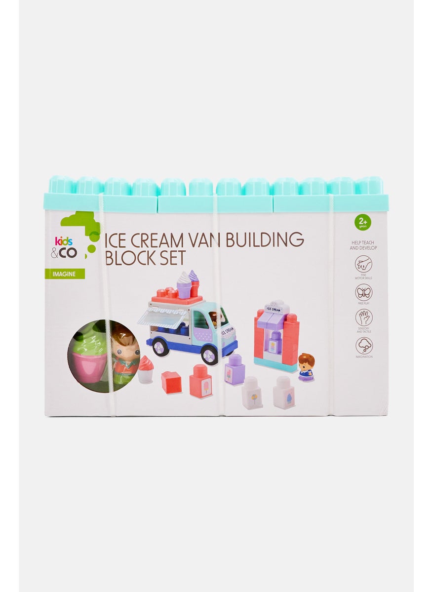 Ice Cream Van Building Block Set, Light Green/Purple Combo