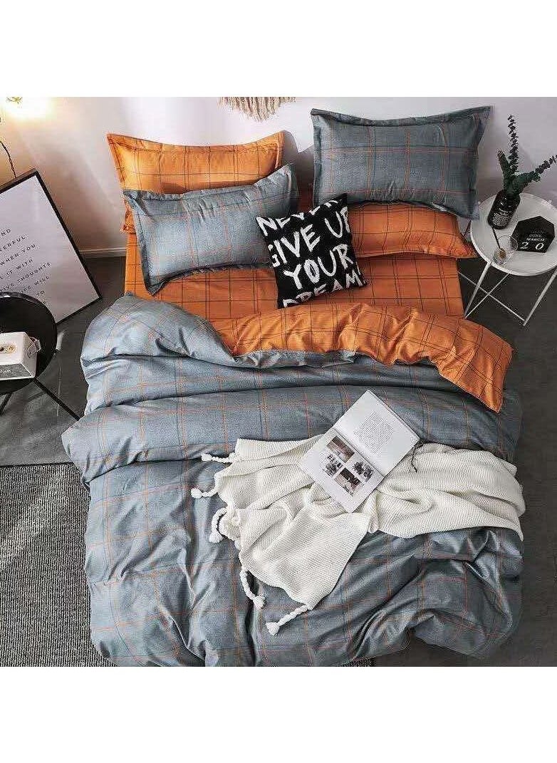 250 thread count 6 Piece King Size Bedsheet Set Microfibre Super Soft Cotton Includes 1x Bed Sheet King Size Cover 220x240cm Sheet 200x200+30cm 4x Pillowcases 50x75cm