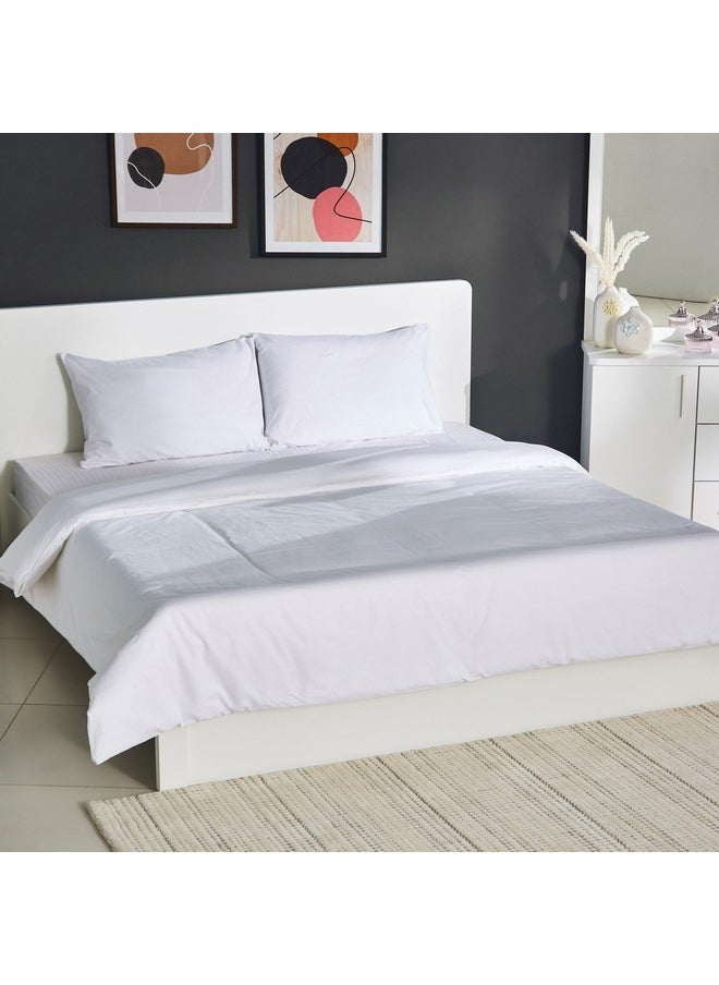 Ballina 3-Pieces Solid Cotton Queen and King Duvet Cover Set 220 x 220 cm