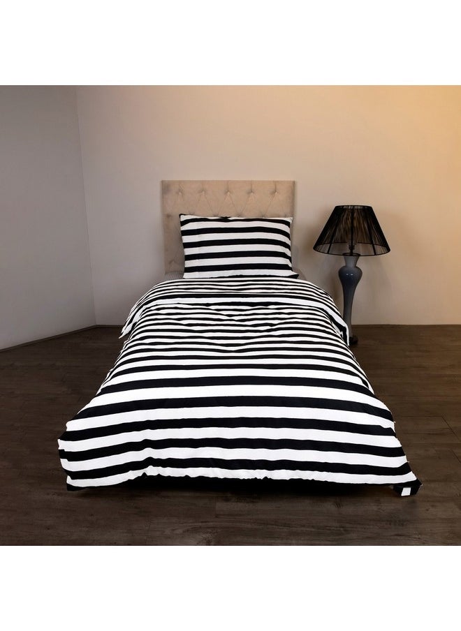 Malta 2-Pieces Stripe Printed Cotton Single Duvet Cover Set 200 x 135 cm