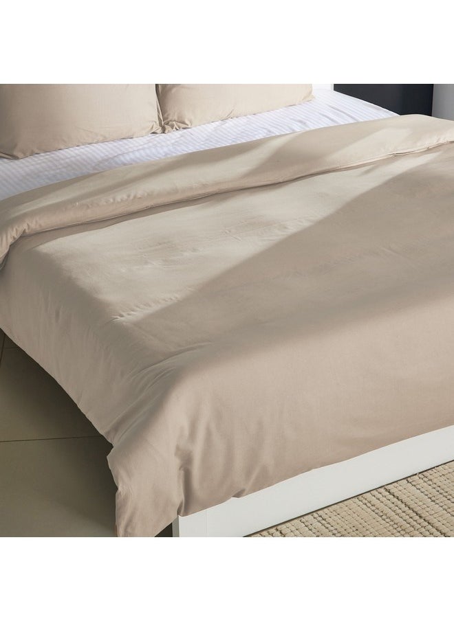 Ballina 3-Pieces Solid Cotton Twin Duvet Cover Set 220 x 150 cm