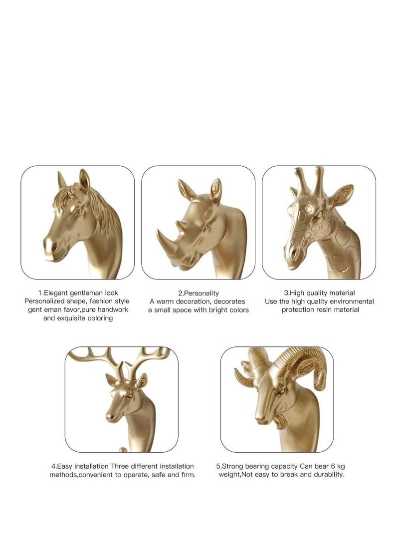 6 Pack Creative Antlers Coat Hooks Single Wall Hook Hooks Mounted for Coat Bag Towel Key Wall Hook Rack Hanging Coats Bathroom Entryway Decorative Gift